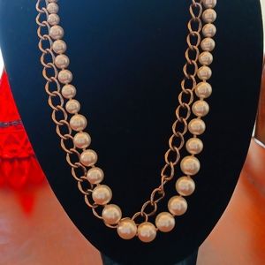 Beautiful pearl and gold link chain. Coldwater creek